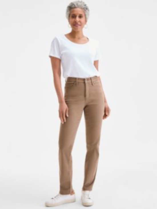 Style & Co. Denim - Women’s Straight Leg Jeans in Tobacco Tan Minimalist Classic Style NWT
